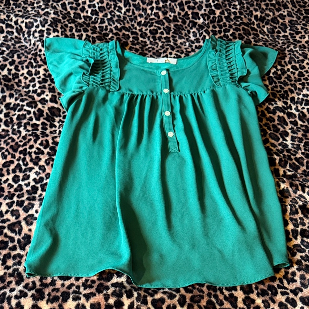 LOFT Emerald Green Blouse